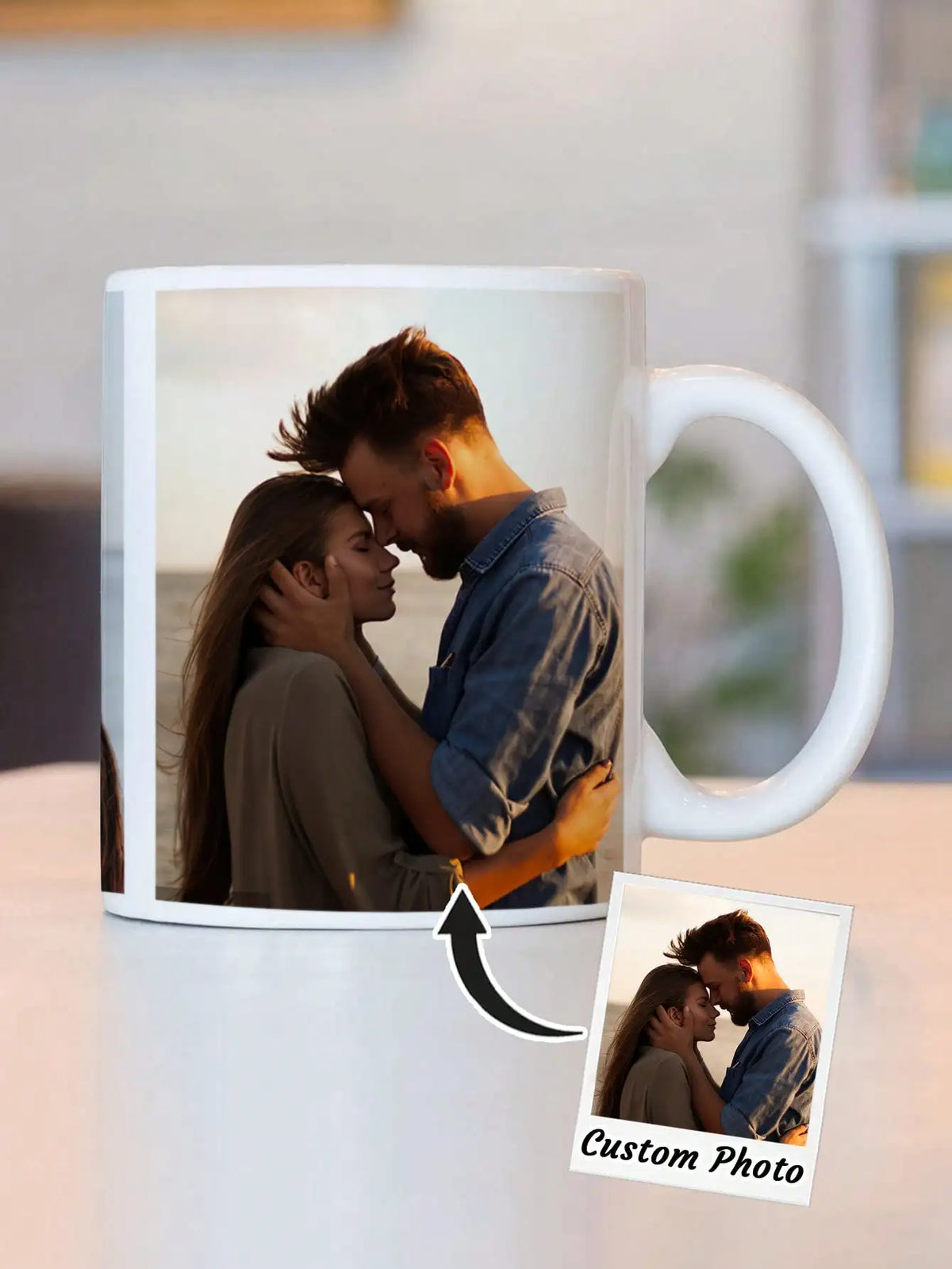 Personalized Photo Mug, 11 oz Ceramic Coffee Cup, Dishwasher and Microwave Safe, 2 or 3 Photo Options for Mother's Day Gifts - product view 6