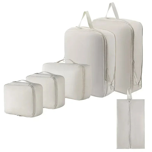 6-Piece Compressible Packing Cubes, Waterproof Polyester Travel Organizer Set for Luggage in 5 Colors - product view 1
