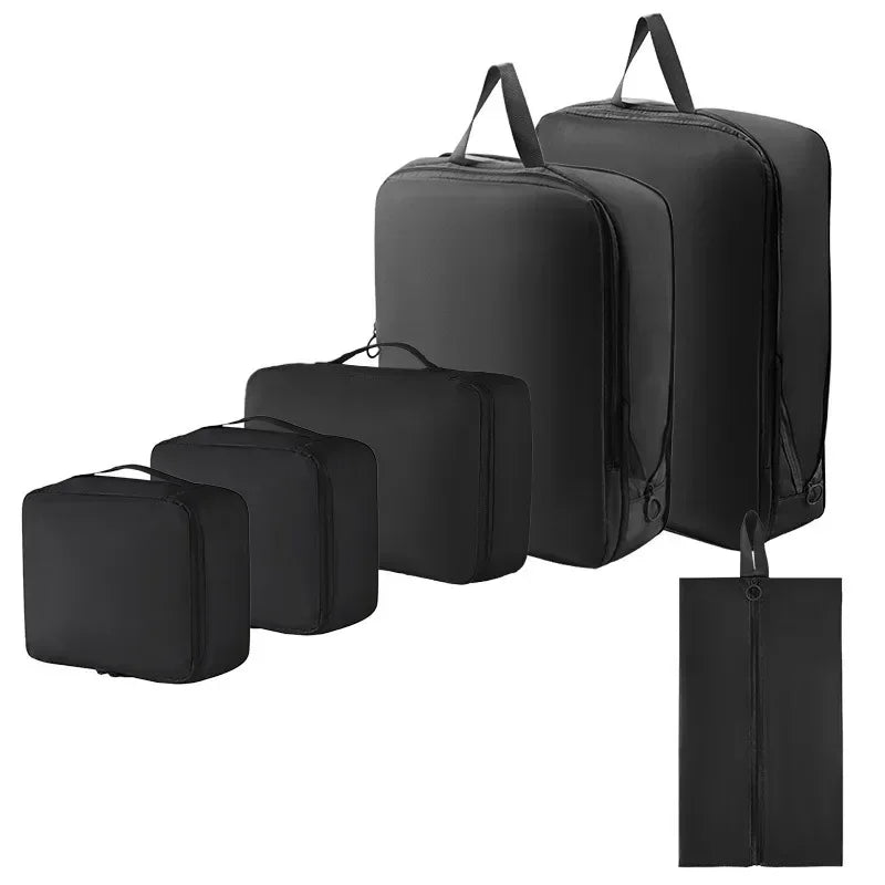 6-Piece Compressible Packing Cubes, Waterproof Polyester Travel Organizer Set for Luggage in 5 Colors - product view 5