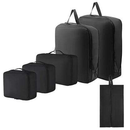 6-Piece Compressible Packing Cubes, Waterproof Polyester Travel Organizer Set for Luggage in 5 Colors - product view 5