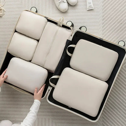 6-Piece Compressible Packing Cubes, Waterproof Polyester Travel Organizer Set for Luggage in 5 Colors - product view 6