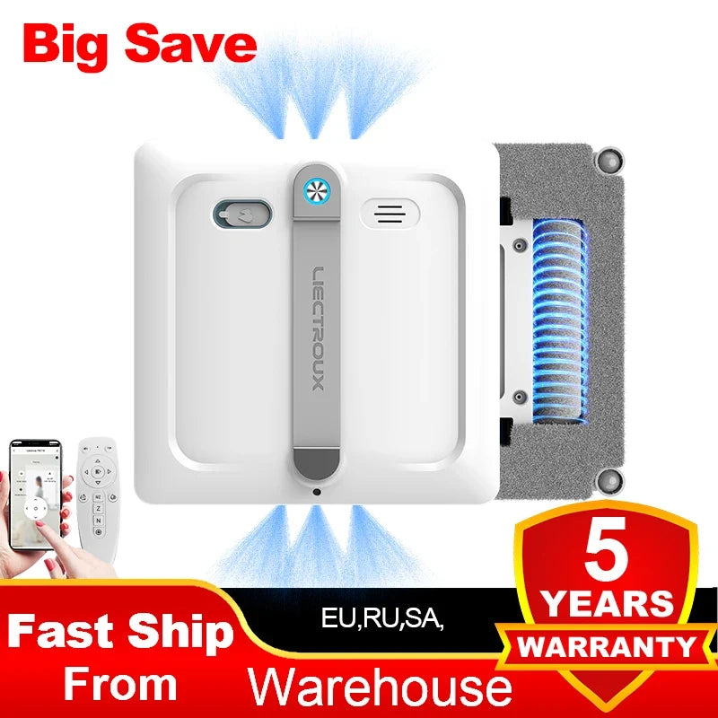 Robot Window Vacuum Cleaner, Automated Glass Cleaning Design, Remote Control, ABS Body for Home Windows and Walls - product view 1