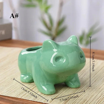 Handmade Ceramic Planter, Mini Succulent Flowerpot with Drainage Hole, XS to L Sizes for Home Garden Décor - product view 2