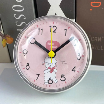 Waterproof Shower Wall Clock, 7 cm Quartz Clock with Strong Suction Cup for Bathroom, Kitchen, Mirror and Glass - product view 1
