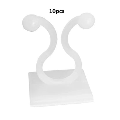 Self-Adhesive Plant Support Clips, Plastic Wall Fixture Hooks for Climbing Vines and Cable Routing, 10 to 100 Pieces - product view 4
