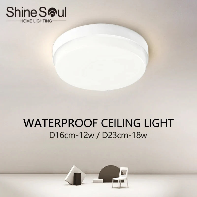 Modern IP65 Waterproof LED Ceiling Light, AC 220V Surface-Mounted Fixture for Kitchen, Bathroom, Bedroom and Foyer - product view 3