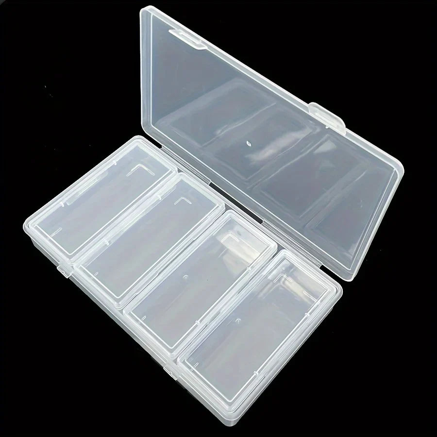 Clear Plastic Cabinet Organizer Box with 4 Adjustable Dividers, Removable Compartments for Craft and Sewing Supplies - product view 5
