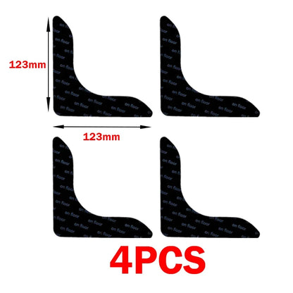 Reusable Non-Slip Rug Pad Stickers, Washable Carpet Corner Grippers for Floors, Modern Solid Design in Multiple Sizes - product view 4