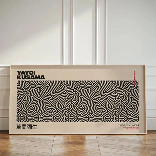 Yayoi Kusama-Inspired Abstract Canvas Wall Art, Horizontal Gallery Wall Print, Waterproof Ink, Unframed Sizes for Home or Office - product view 1