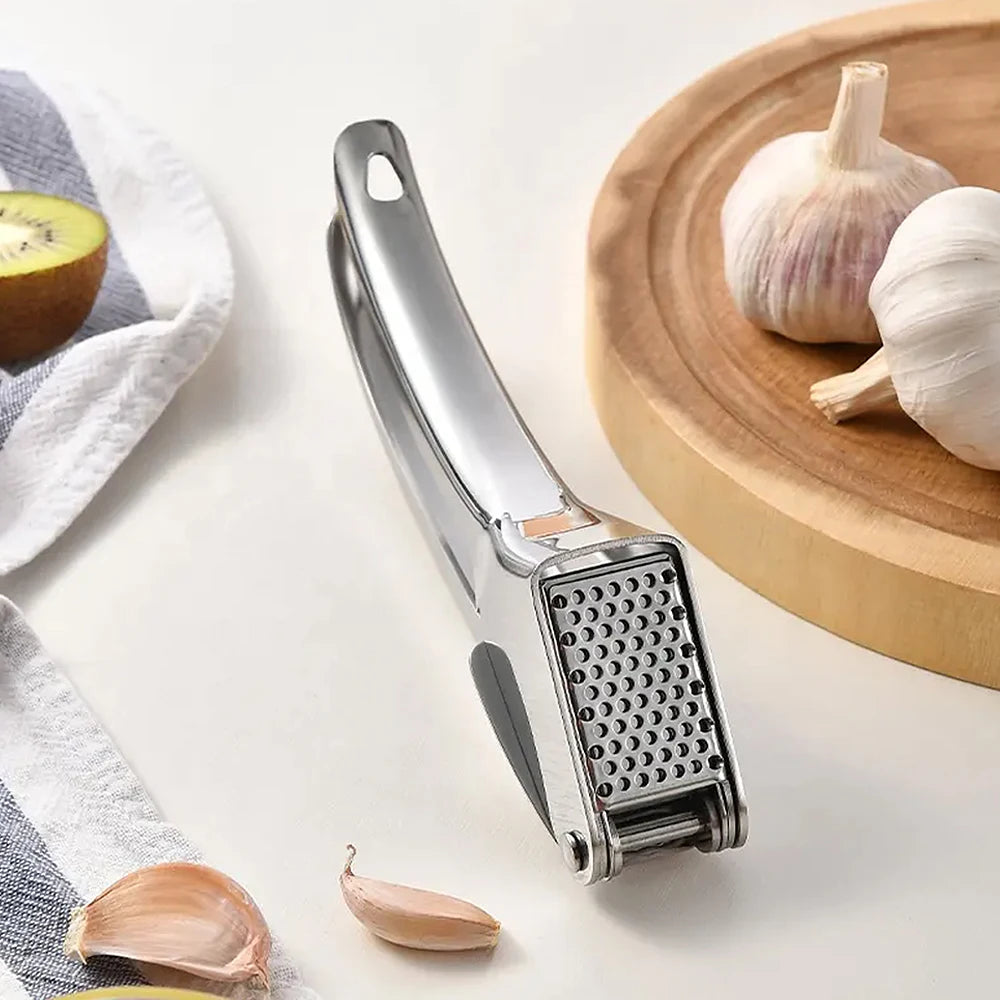 stainless garlic press - product view 5