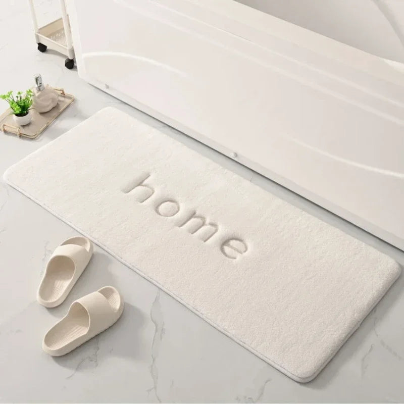 Memory Foam Bath Mat, Plush Slow-Rebound Non-Slip Bathroom Rug, Solid Modern Design, 400 x 600 to 500 x 1200 mm - product view 3