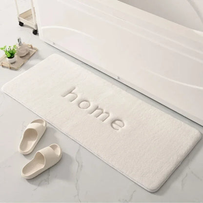 Memory Foam Bath Mat, Plush Slow-Rebound Non-Slip Bathroom Rug, Solid Modern Design, 400 x 600 to 500 x 1200 mm - product view 3