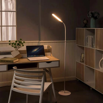 Modern LED Floor Lamp, Remote and Touch Control, Dimmable, 3 Color Temperatures, 360° Gooseneck, 165 cm for Reading - product view 5