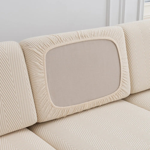 Jacquard Sofa Cushion Cover, Stretch Polyester Protector for Single Seat, Loveseat, Sectional and L-Shaped Sofas - product view 1