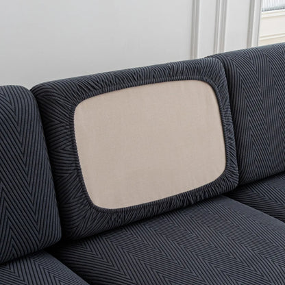 Jacquard Sofa Cushion Cover, Stretch Polyester Protector for Single Seat, Loveseat, Sectional and L-Shaped Sofas - product view 2