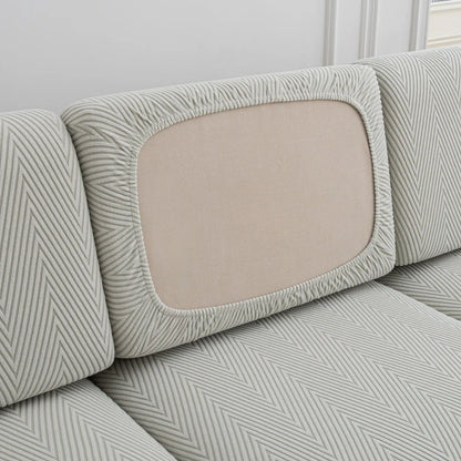 Jacquard Sofa Cushion Cover, Stretch Polyester Protector for Single Seat, Loveseat, Sectional and L-Shaped Sofas - product view 3