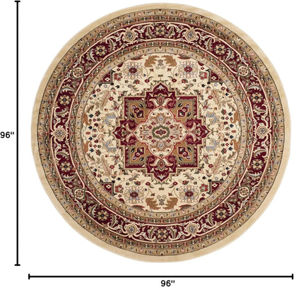Round Printed Floor Rug, Anti-Slip Waterproof Fade-Resistant Polyester Carpet, Machine-Made Boho Décor in Six Sizes - product view 2