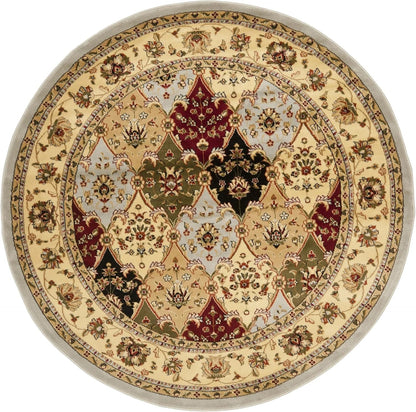 Round Printed Floor Rug, Anti-Slip Waterproof Fade-Resistant Polyester Carpet, Machine-Made Boho Décor in Six Sizes - product view 3