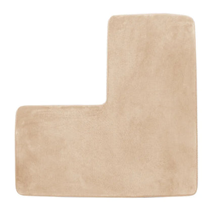 L-Shaped Memory Foam Bath Mat, Machine-Made Printed Cloth Bathroom Rug, 80x80 cm, Soft Floor Mat in 6 Colors - product view 4