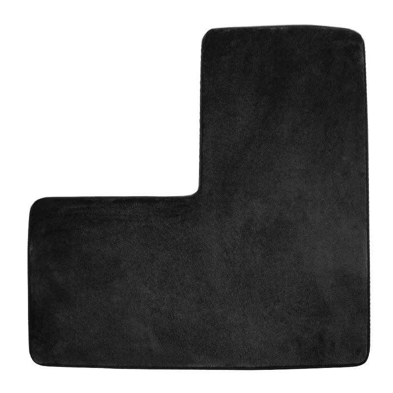 L-Shaped Memory Foam Bath Mat, Machine-Made Printed Cloth Bathroom Rug, 80x80 cm, Soft Floor Mat in 6 Colors - product view 5