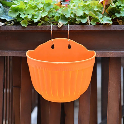 Wall-Mounted Plastic Planter, 21 × 15 × 17cm Hanging Flower Pot for Balcony, Garden, Home and Space-Saving Décor - product view 4