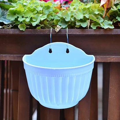 Wall-Mounted Plastic Planter, 21 × 15 × 17cm Hanging Flower Pot for Balcony, Garden, Home and Space-Saving Décor - product view 5