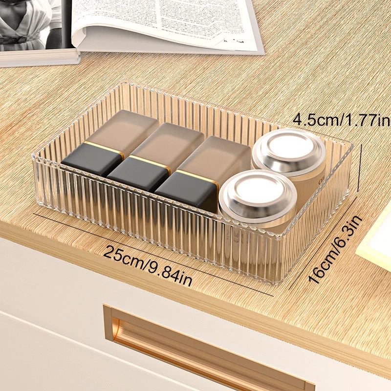 Stackable Pantry Bin, Transparent PET Multi-Compartment Drawer Organizer in XL, L, M and S Sizes for Kitchen Storage - product view 1