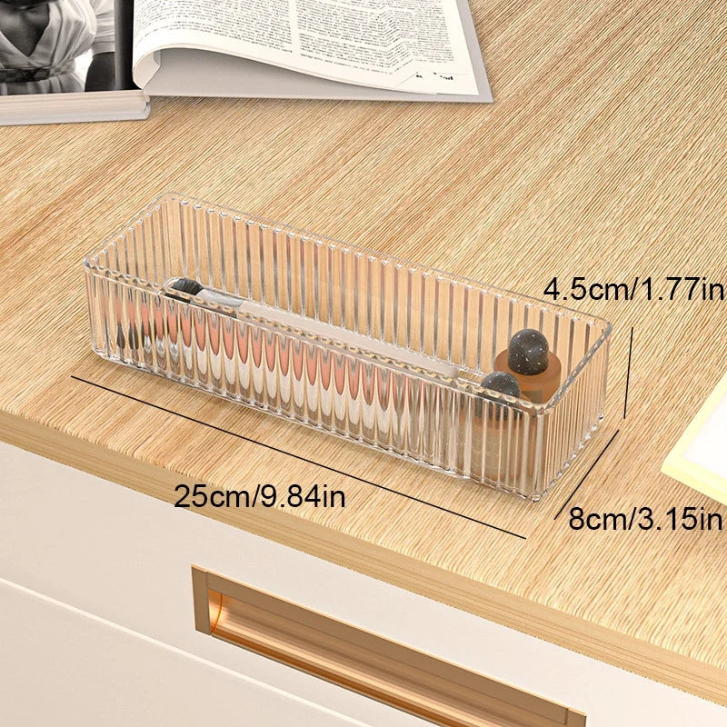 Stackable Pantry Bin, Transparent PET Multi-Compartment Drawer Organizer in XL, L, M and S Sizes for Kitchen Storage - product view 2