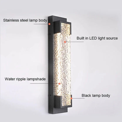 Modern LED Outdoor Wall Light, Stainless Steel Body, 85–265V AC, Three Color Temperatures for Porch and Courtyard - product view 4