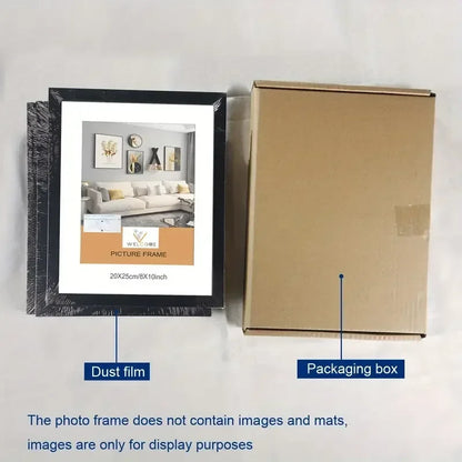 3-Piece Solid Wood Poster Frame Set, Acrylic Front, White Mat and Wall or Desktop Display for A4 and More - product view 6