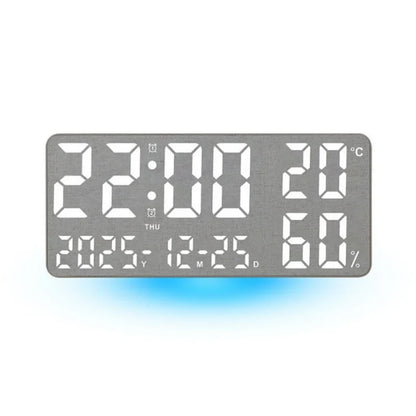 Digital Wall Clock, 7-Color Mood Light, Remote Control, Dual Alarm, Temperature, Humidity, Calendar, 35 cm USB Clock - product view 5