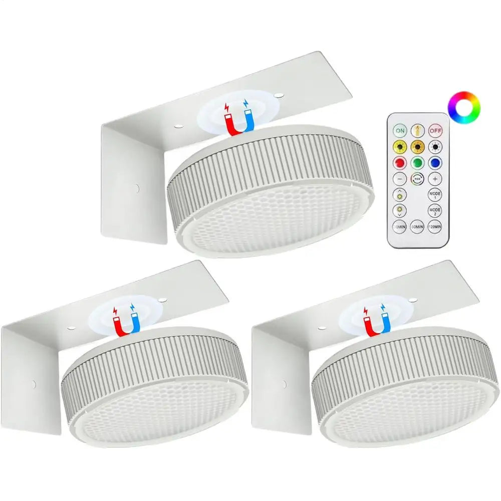 Battery Operated Picture Light, Remote Control, Dimmable LED Wall Lamp for Artwork, Modern Plastic Design in 3 Colors - product view 2