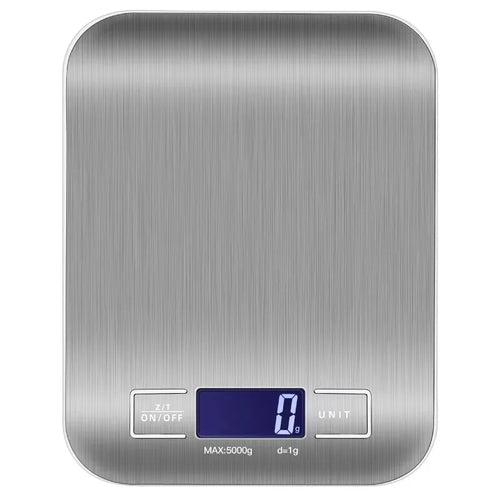 Digital Kitchen Scale, 5 kg Capacity, 1 g Increments, LCD Backlit Display, Stainless Steel Platform for Baking and Meal Prep - product view 1