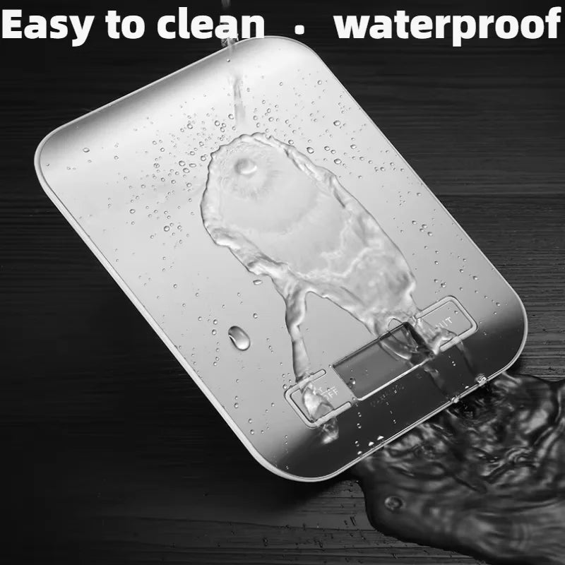 Digital Kitchen Scale, 5 kg Capacity, 1 g Increments, LCD Backlit Display, Stainless Steel Platform for Baking and Meal Prep - product view 3