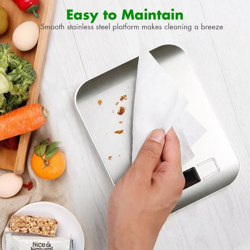 Digital Kitchen Scale, 5 kg Capacity, 1 g Increments, LCD Backlit Display, Stainless Steel Platform for Baking and Meal Prep - product view 5