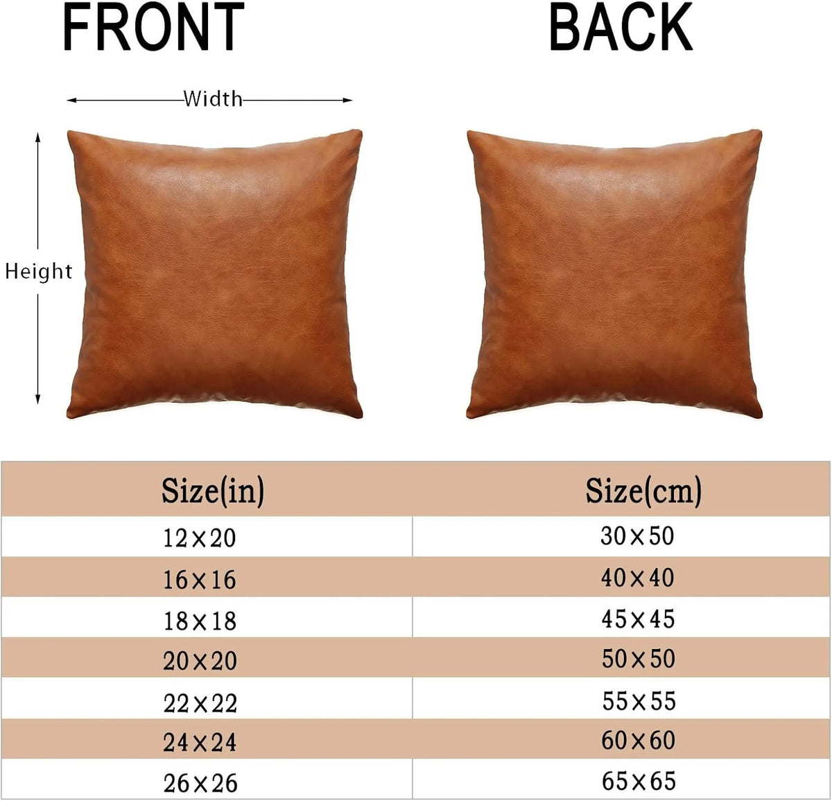 Square Polyester Cushion Cover, Woven Solid Design, Brown Decorative Pillowcase for Sofa, Seat, Bed and Patio - product view 5