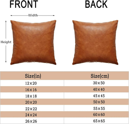 Square Polyester Cushion Cover, Woven Solid Design, Brown Decorative Pillowcase for Sofa, Seat, Bed and Patio - product view 5