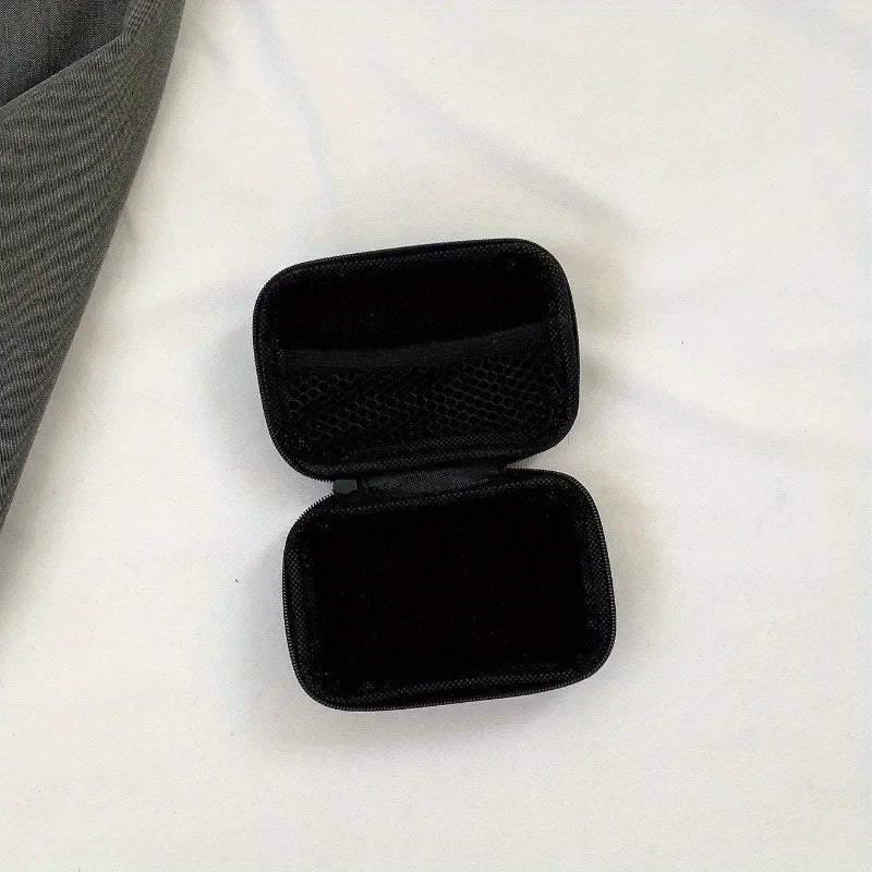 Cable Storage Box, Portable Fabric Zipper Case for Headphones, Data Cables, Chargers and Hard Drives - product view 5