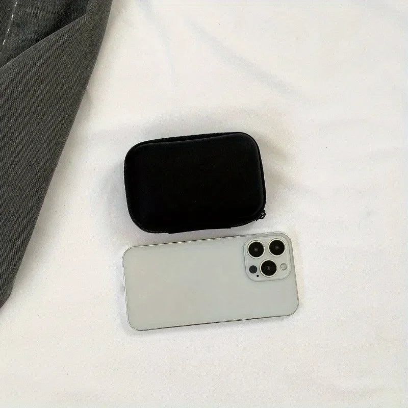 Cable Storage Box, Portable Fabric Zipper Case for Headphones, Data Cables, Chargers and Hard Drives - product view 6
