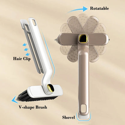 V-Shape Crevice Cleaning Brush, Handheld Hard-Bristle Tool for Tile Floors, Bathroom Corners and Kitchen Gaps, 22 x 13 cm - product view 6