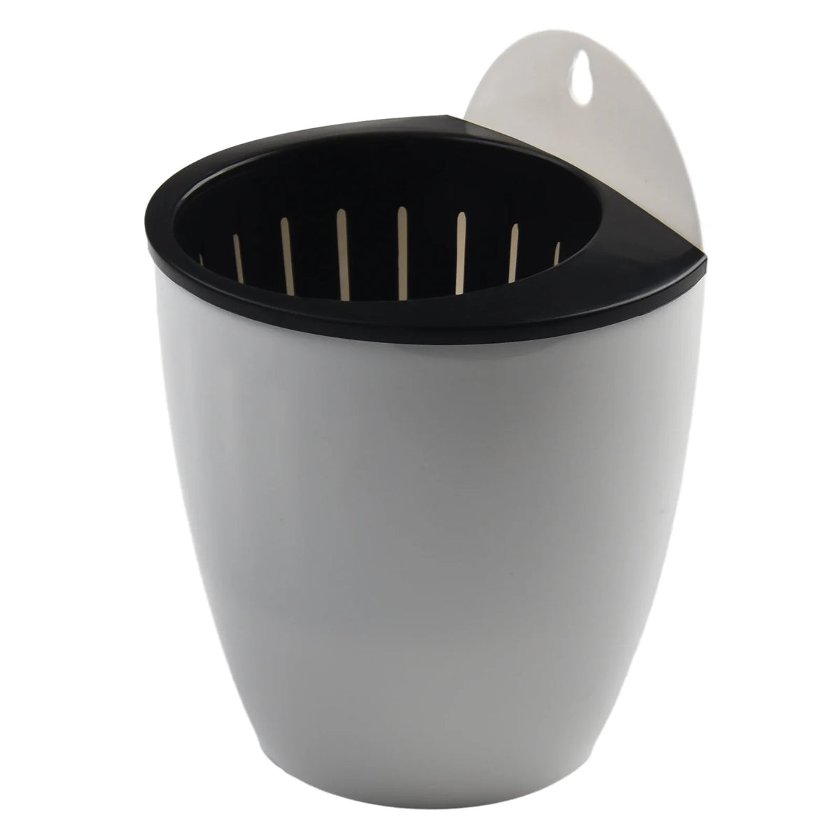 Hanging Balcony Planter, Wall-Mounted Plastic Pot with Inner Basket, Cotton-Wick Watering for Soil or Hydroponic Plants - product view 2
