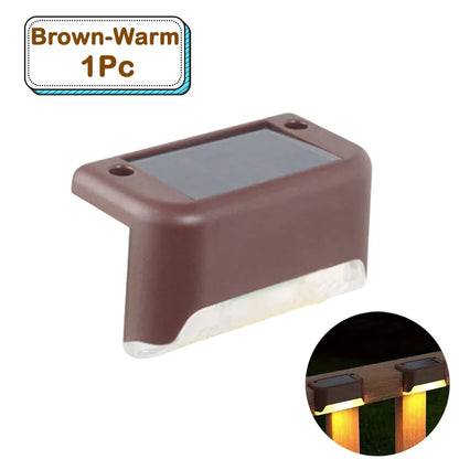 Solar Fence Lights, IP65 Waterproof LED Step Lights, Warm or White Light, 8–10 Hour Runtime for Paths and Patios - product view 4