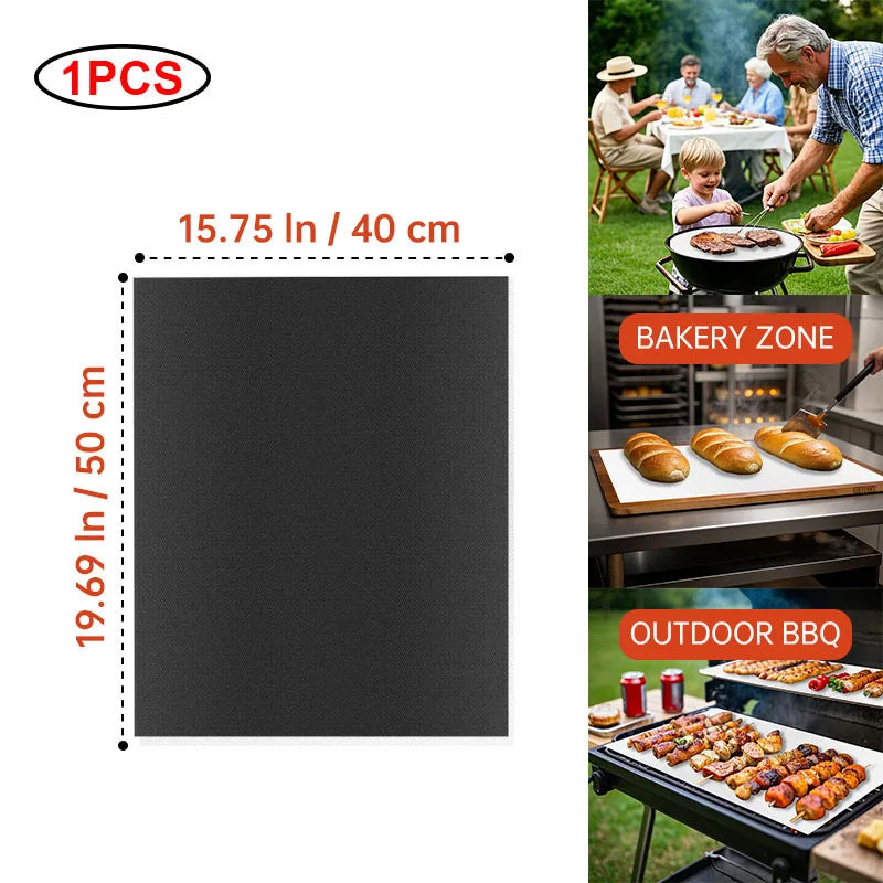 Reusable Silicone Baking Mat, Non-Stick Heat-Resistant Oven Liner for Baking, Roasting and Outdoor BBQ, Multiple Sizes and Packs - product view 4