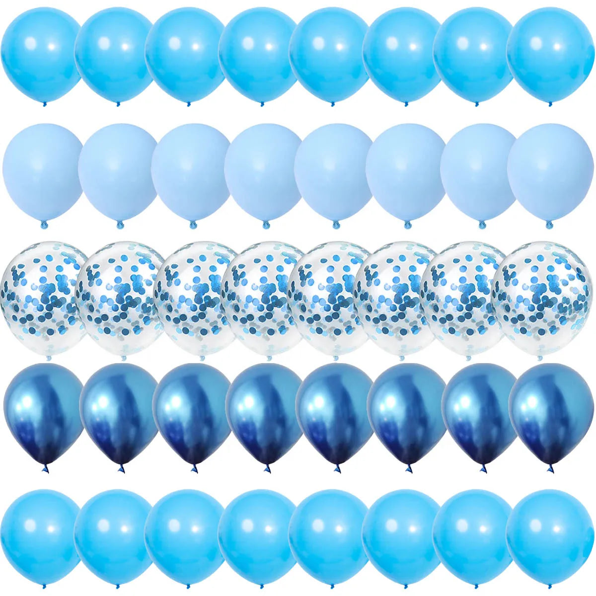 40 Piece Blue Balloon Set, product view 1