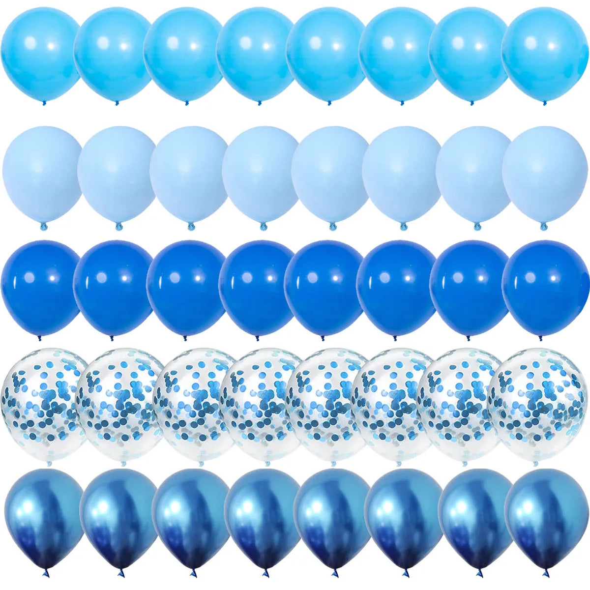 40 Piece Blue Balloon Set, product view 3