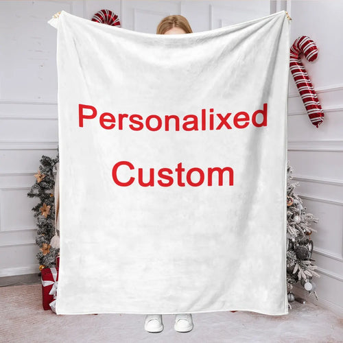 Personalized Travel Blanket, Printed Polyester Flannel Throw, Portable Rectangle Cover for Sofa, Bed, Car and Outdoor Trips - product view 1