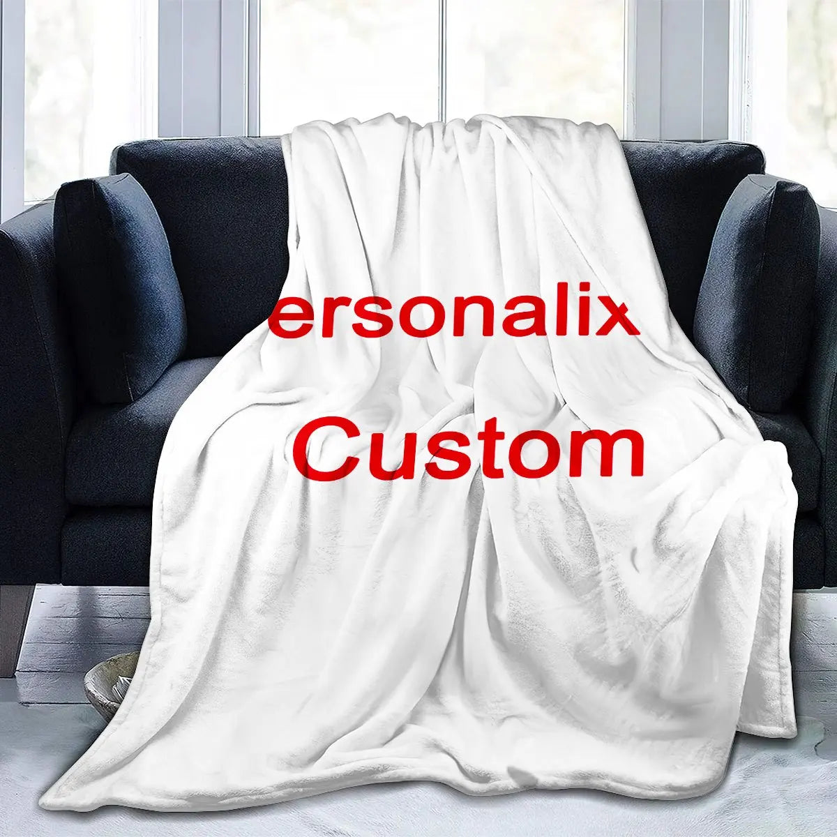 Personalized Travel Blanket, Printed Polyester Flannel Throw, Portable Rectangle Cover for Sofa, Bed, Car and Outdoor Trips - product view 2