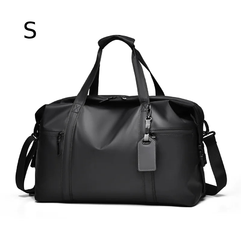 Black Duffel Bag with Adjustable Shoulder Strap, Small or Large Gym, Travel and Sports Bag, Two Size Options - product view 1