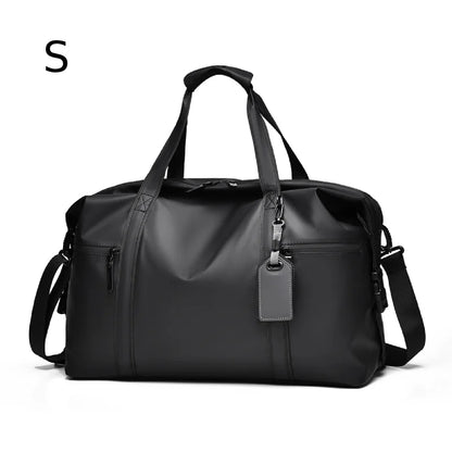 Black Duffel Bag with Adjustable Shoulder Strap, Small or Large Gym, Travel and Sports Bag, Two Size Options - product view 1