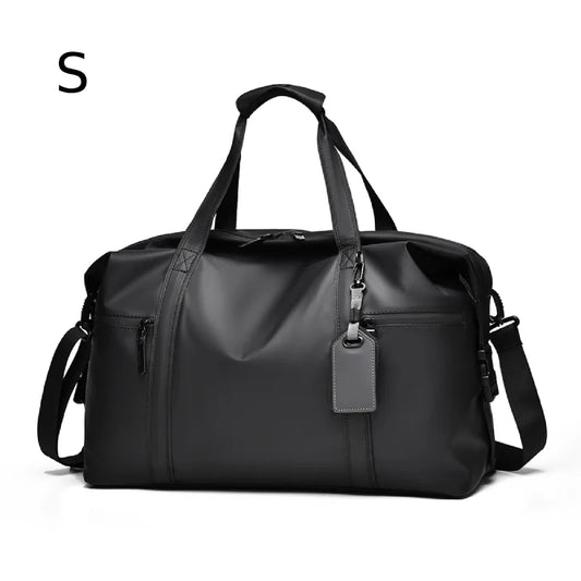 Black Duffel Bag with Adjustable Shoulder Strap, Small or Large Gym, Travel and Sports Bag, Two Size Options - product view 1